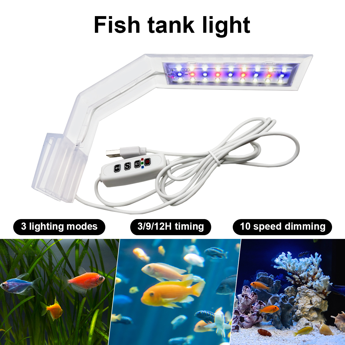 Aquarium Plant Growing - Super Slim LED Aquarium Light Lighting