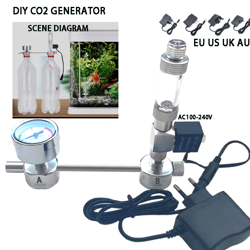 Planted Aquarium Co2 System - Aquarium DIY CO2 generator system kit