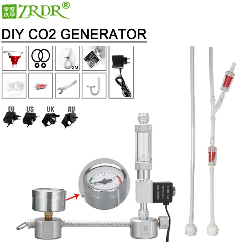 Glass Co2 Drop Checker - ZRDR Aquarium DIY CO2 generator system