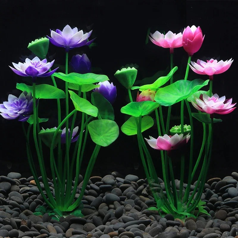 Aquarium Plant Design - Aquarium Artificial Lotus Plants Simulated Water