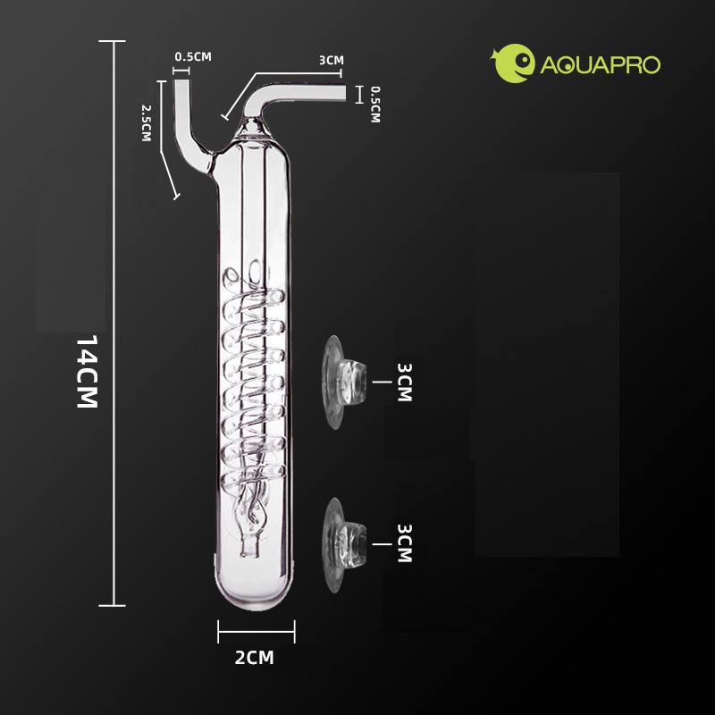 Aquarium Spiral Bubble Recorde - Glass Co2 Drop Checker 评论和价格