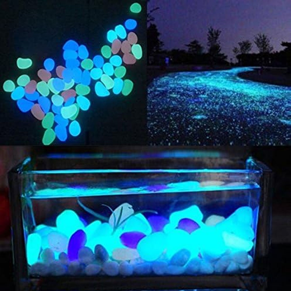 Fish Tank Rocks Glow Blue Pebb - Aquarium Plant Ornament 评论和价格