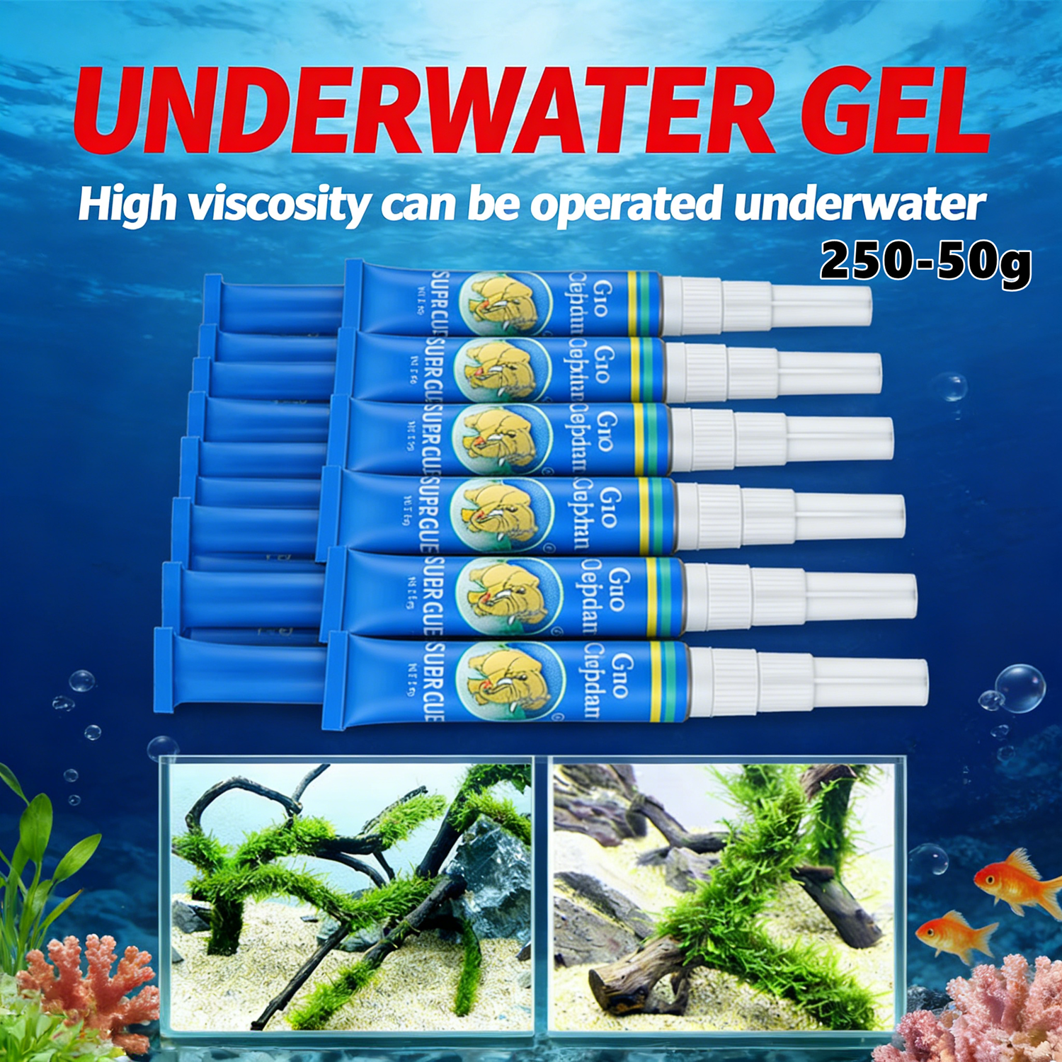 250-50g Fish Tank Landscaping  - Aquarium Plant Glue Gel 评论和价格