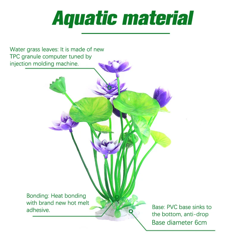 Aquarium Artificial Lotus Plan - Aquarium Plant Design 评论和价格