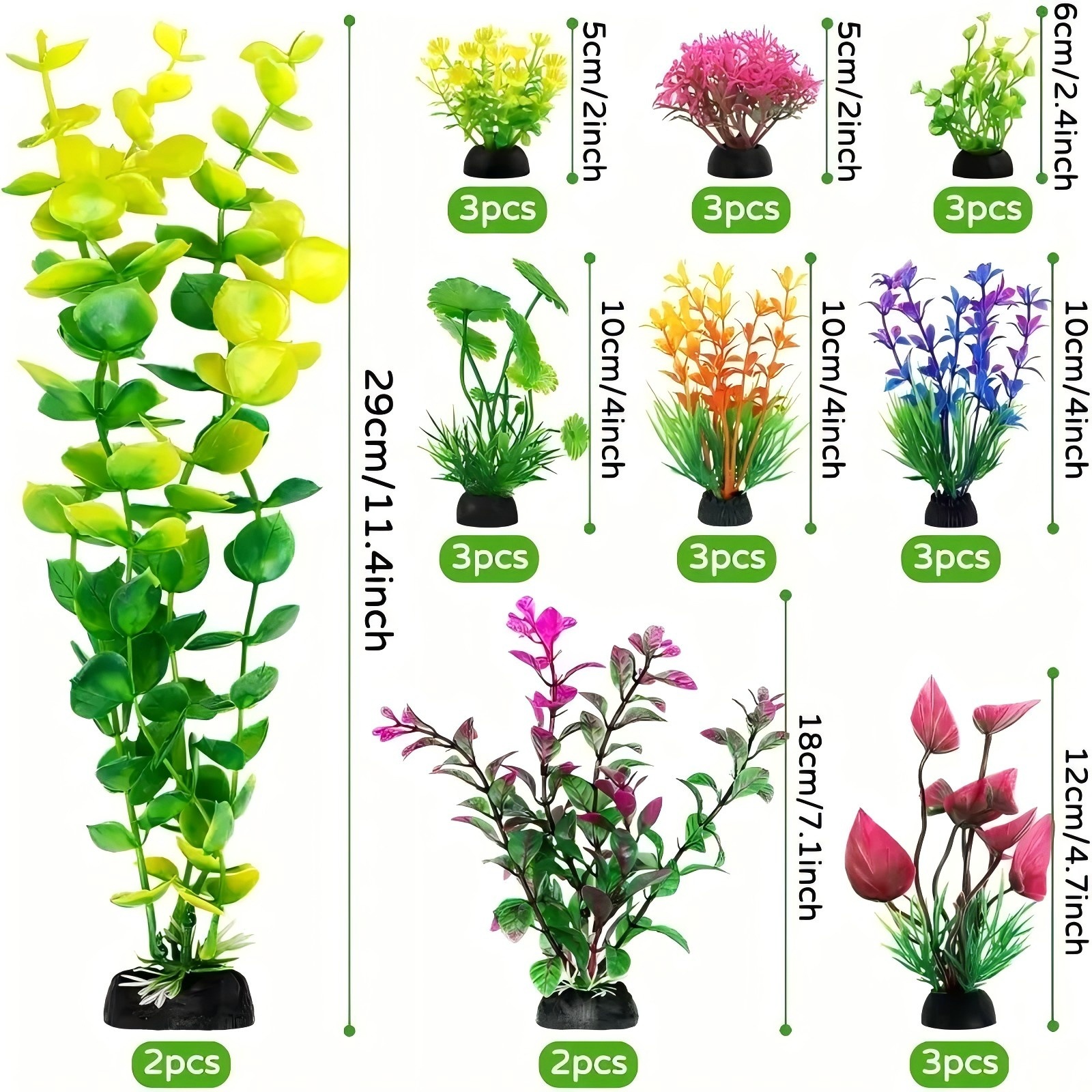 Aquarium Decor Set Artificial  - Planted Aquarium Aquascape 评论和价格