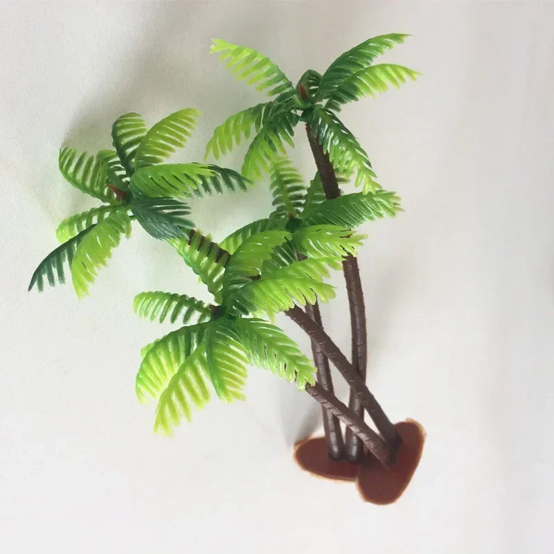 5Pcs Mini Plastic Coconut Palm - Aquarium Plant Ornament 评论和价格